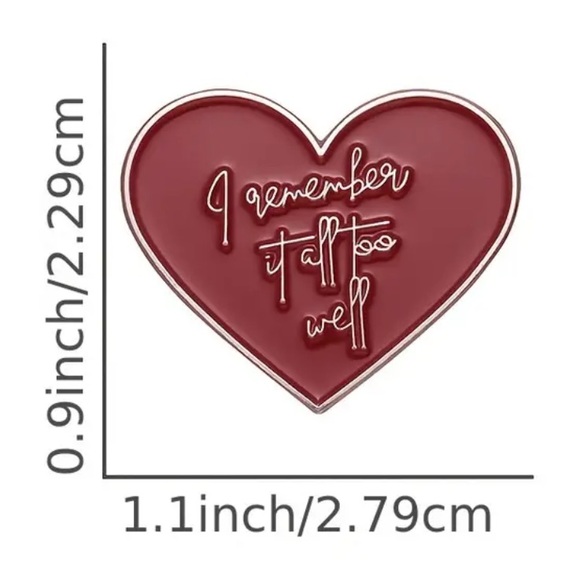 I REMEMBER IT ALL TOO WELL PIN - TAYLOR SWIFT RED - TAYLOR PIN - Picture 2 of 9